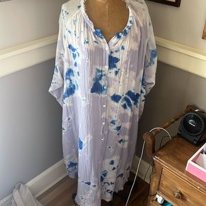 Tie Dye Print Long Dress
